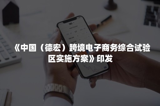 《中国（德宏）跨境电子商务综合试验区实施方案》印发