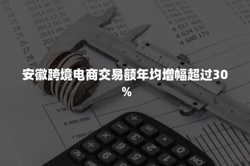 安徽跨境电商交易额年均增幅超过30％