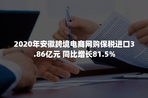 2020年安徽跨境电商网购保税进口3.86亿元 同比增长81.5%