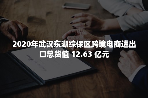 2020年武汉东湖综保区跨境电商进出口总货值 12.63 亿元