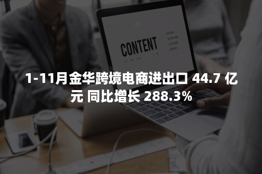 1-11月金华跨境电商进出口 44.7 亿元 同比增长 288.3%