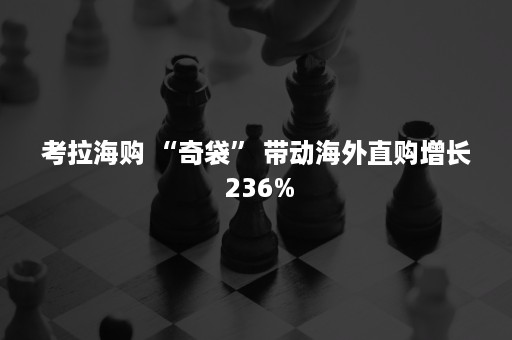 考拉海购 “奇袋” 带动海外直购增长 236%