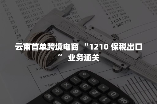 云南首单跨境电商 “1210 保税出口” 业务通关