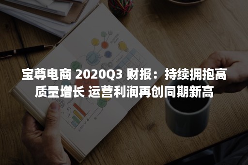 宝尊电商 2020Q3 财报：持续拥抱高质量增长 运营利润再创同期新高