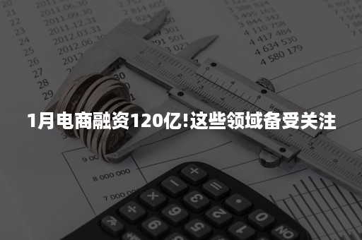 1月电商融资120亿!这些领域备受关注