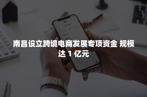 南昌设立跨境电商发展专项资金 规模达 1 亿元