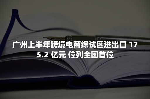 广州上半年跨境电商综试区进出口 175.2 亿元 位列全国首位