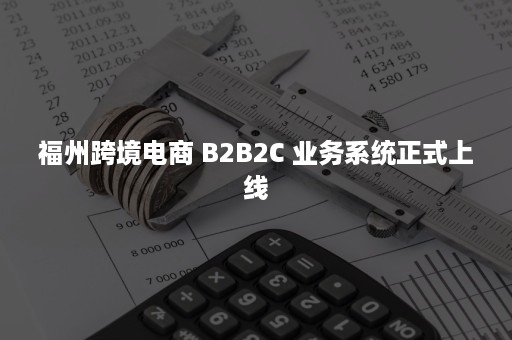 福州跨境电商 B2B2C 业务系统正式上线