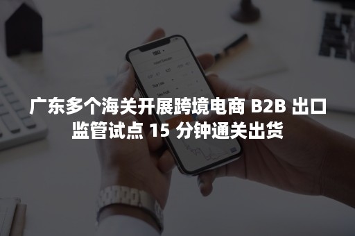 广东多个海关开展跨境电商 B2B 出口监管试点 15 分钟通关出货