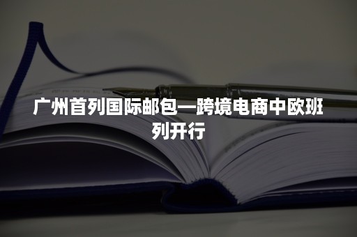 广州首列国际邮包—跨境电商中欧班列开行