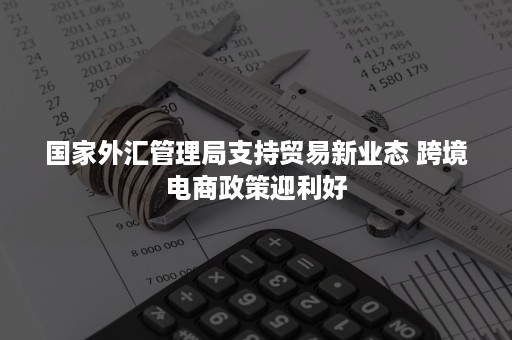 国家外汇管理局支持贸易新业态 跨境电商政策迎利好