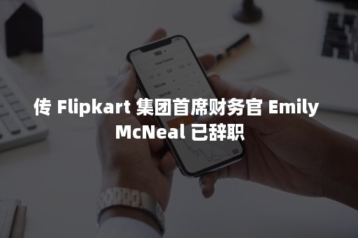 传 Flipkart 集团首席财务官 Emily McNeal 已辞职