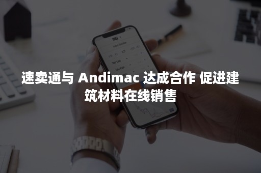 速卖通与 Andimac 达成合作 促进建筑材料在线销售