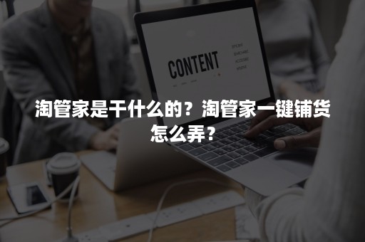 淘管家是干什么的？淘管家一键铺货怎么弄？