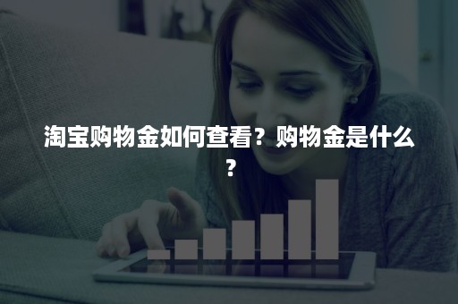 淘宝购物金如何查看？购物金是什么？