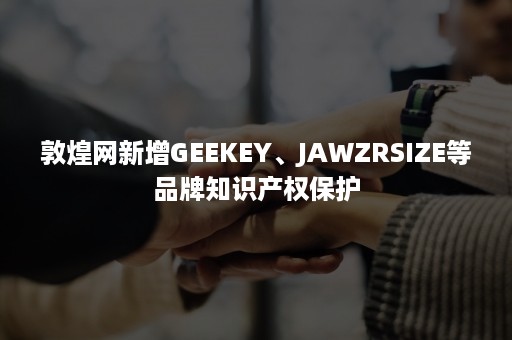 敦煌网新增GEEKEY、JAWZRSIZE等品牌知识产权保护