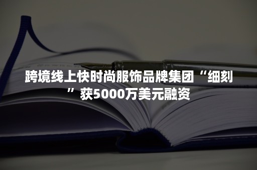 跨境线上快时尚服饰品牌集团“细刻”获5000万美元融资