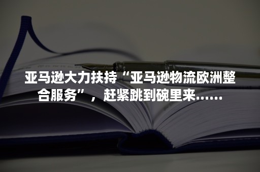 亚马逊大力扶持“亚马逊物流欧洲整合服务”，赶紧跳到碗里来......