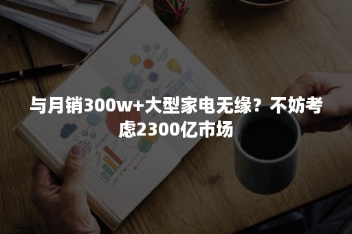 与月销300w+大型家电无缘？不妨考虑2300亿市场