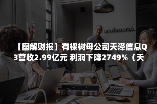 【图解财报】有棵树母公司天泽信息Q3营收2.99亿元 利润下降2749%（天泽公司收购了有棵树）