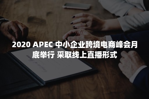 2020 APEC 中小企业跨境电商峰会月底举行 采取线上直播形式