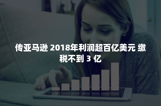 传亚马逊 2018年利润超百亿美元 缴税不到 3 亿