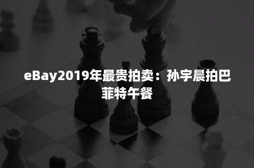 eBay2019年最贵拍卖：孙宇晨拍巴菲特午餐