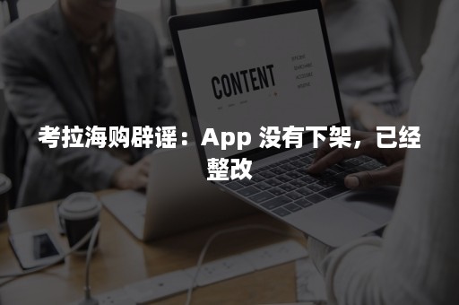 考拉海购辟谣：App 没有下架，已经整改