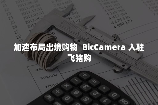 加速布局出境购物  BicCamera 入驻飞猪购