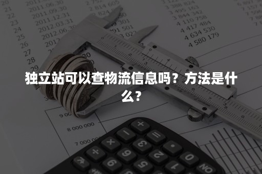 独立站可以查物流信息吗？方法是什么？