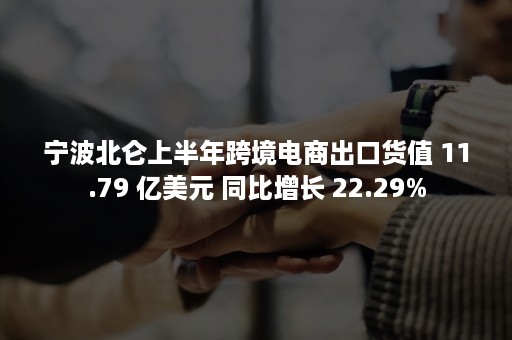 宁波北仑上半年跨境电商出口货值 11.79 亿美元 同比增长 22.29%