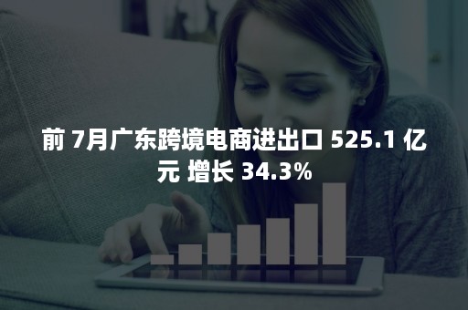 前 7月广东跨境电商进出口 525.1 亿元 增长 34.3%