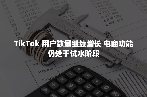 TikTok 用户数量继续增长 电商功能仍处于试水阶段