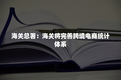 海关总署：海关将完善跨境电商统计体系