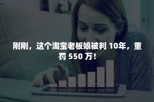 刚刚，这个淘宝老板娘被判 10年，重罚 550 万！