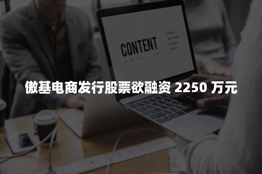 傲基电商发行股票欲融资 2250 万元