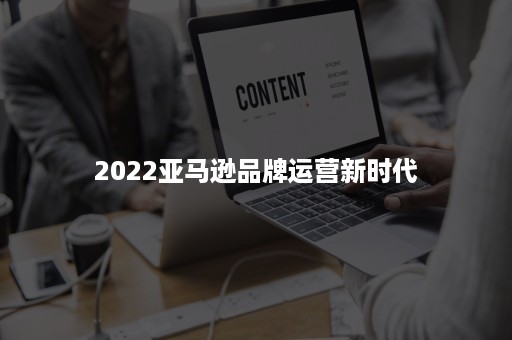 2022亚马逊品牌运营新时代