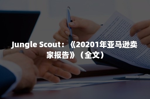 Jungle Scout：《20201年亚马逊卖家报告》（全文）