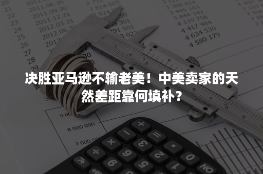 决胜亚马逊不输老美！中美卖家的天然差距靠何填补？