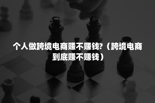 个人做跨境电商赚不赚钱?（跨境电商到底赚不赚钱）