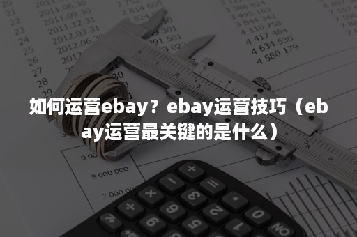 如何运营ebay？ebay运营技巧（ebay运营最关键的是什么）