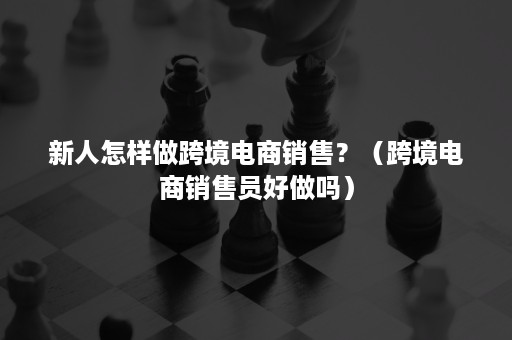 新人怎样做跨境电商销售？（跨境电商销售员好做吗）