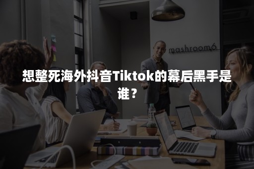 想整死海外抖音Tiktok的幕后黑手是谁？