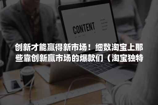 创新才能赢得新市场！细数淘宝上那些靠创新赢市场的爆款们（淘宝独特的创新）