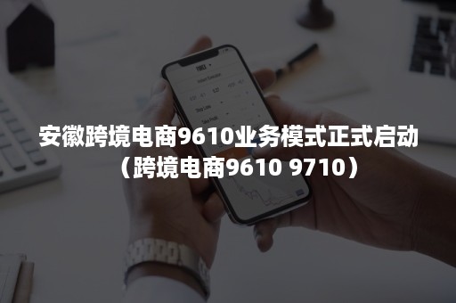 安徽跨境电商9610业务模式正式启动（跨境电商9610 9710）