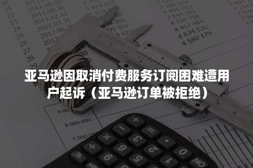 亚马逊因取消付费服务订阅困难遭用户起诉（亚马逊订单被拒绝）