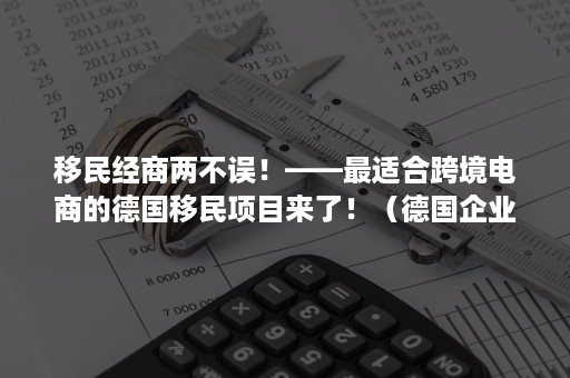 移民经商两不误！——最适合跨境电商的德国移民项目来了！（德国企业移民）