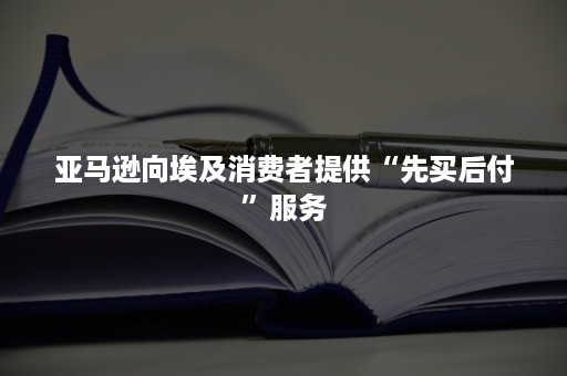 亚马逊向埃及消费者提供“先买后付”服务 亚马逊向埃及消费者提供“先买后付”服务