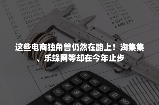 这些电商独角兽仍然在路上！淘集集、乐蜂网等却在今年止步