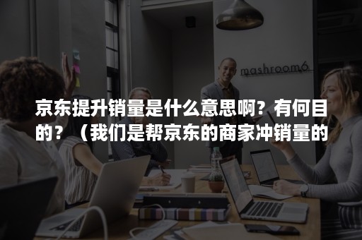 京东提升销量是什么意思啊？有何目的？（我们是帮京东的商家冲销量的）